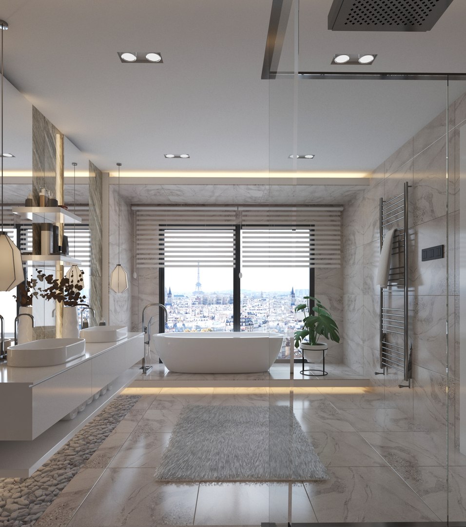 3D Bathroom Interior Bundle Model - TurboSquid 2427511