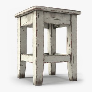 3D old stool model