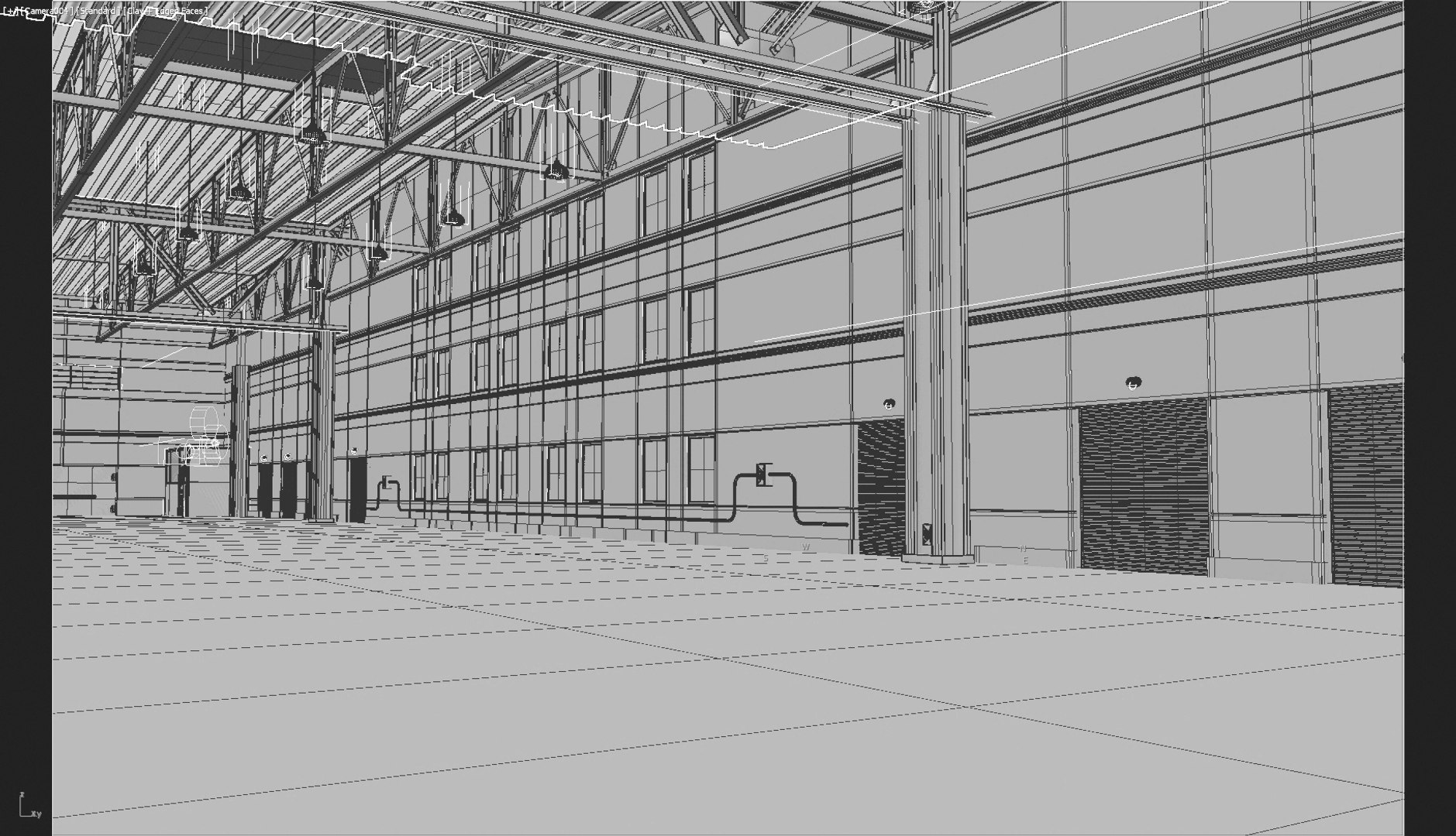 Вешки 3 склад. Фасад склада 3д модель. Warehouse 3d model.