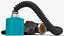 Gas Mask with Long Hose Lying