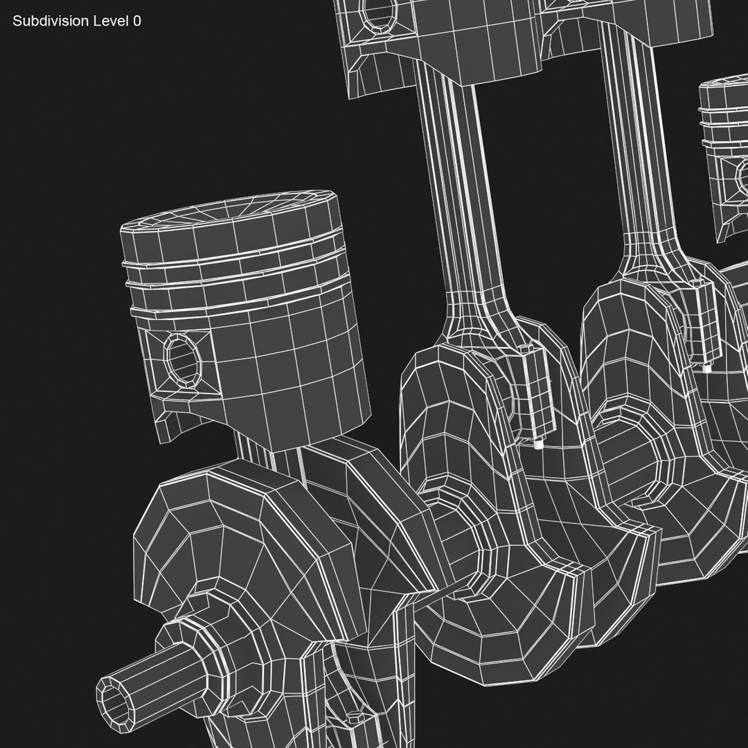 3d Model Crankshaft Animation