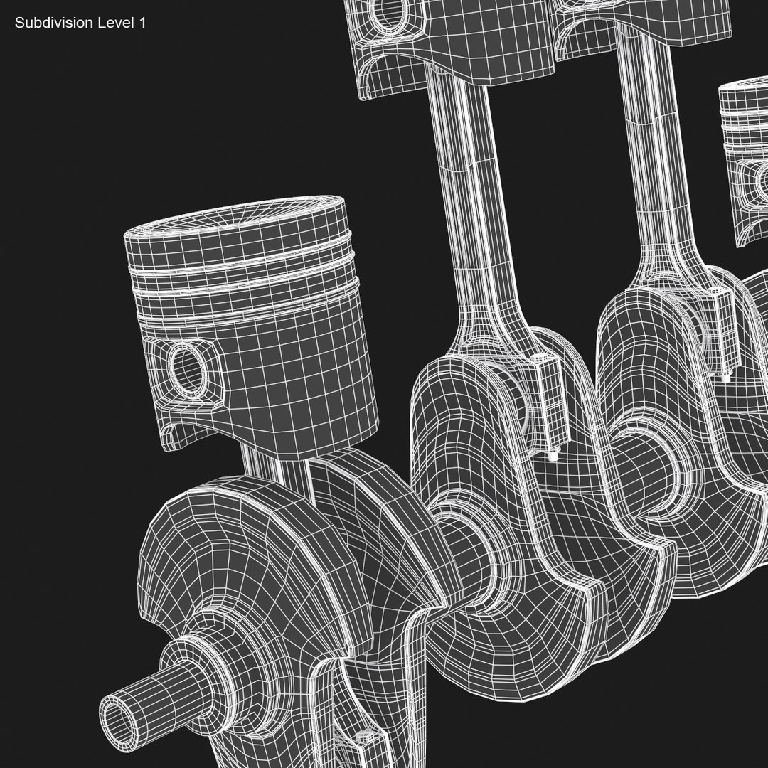 3d Model Crankshaft Animation