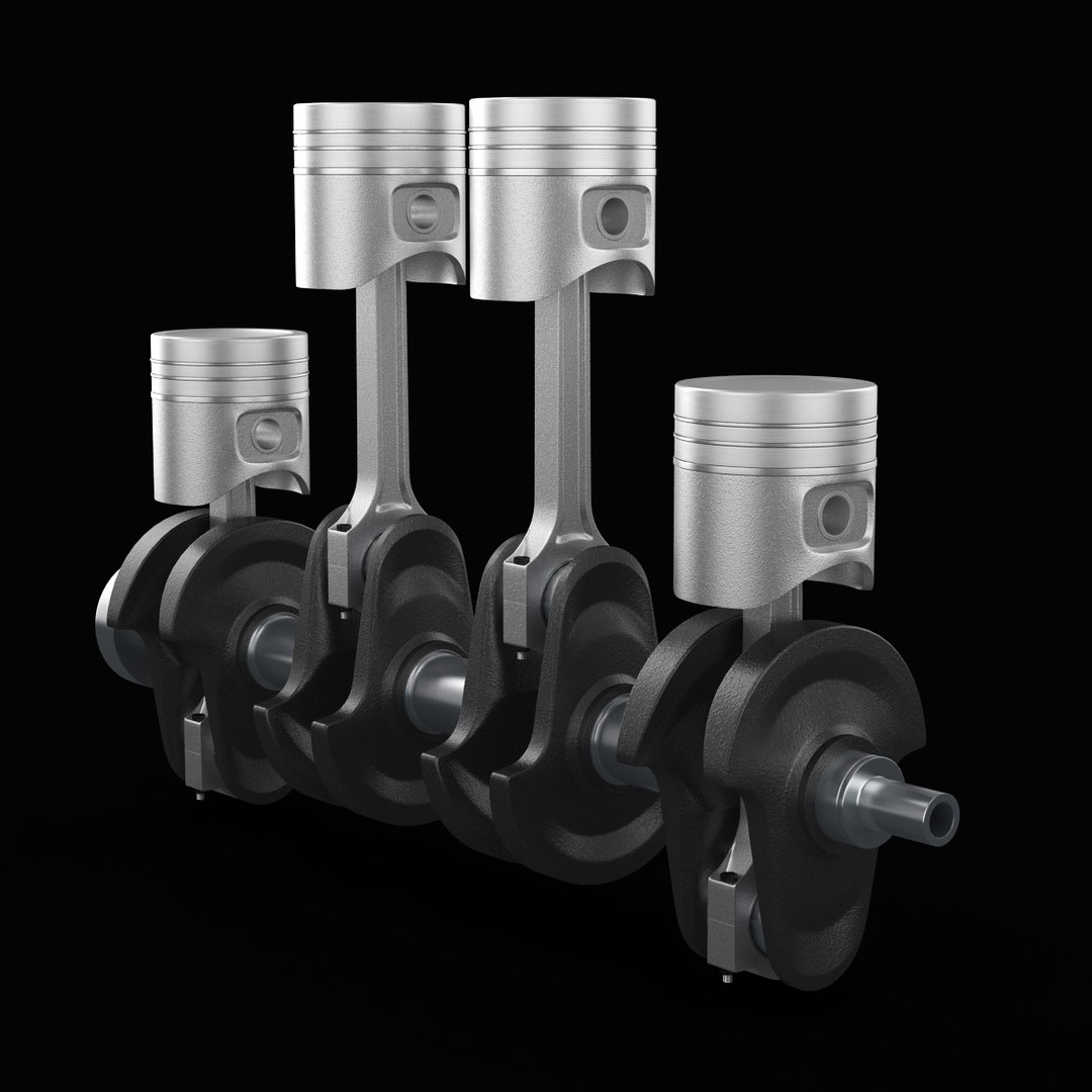 3d Model Crankshaft Animation