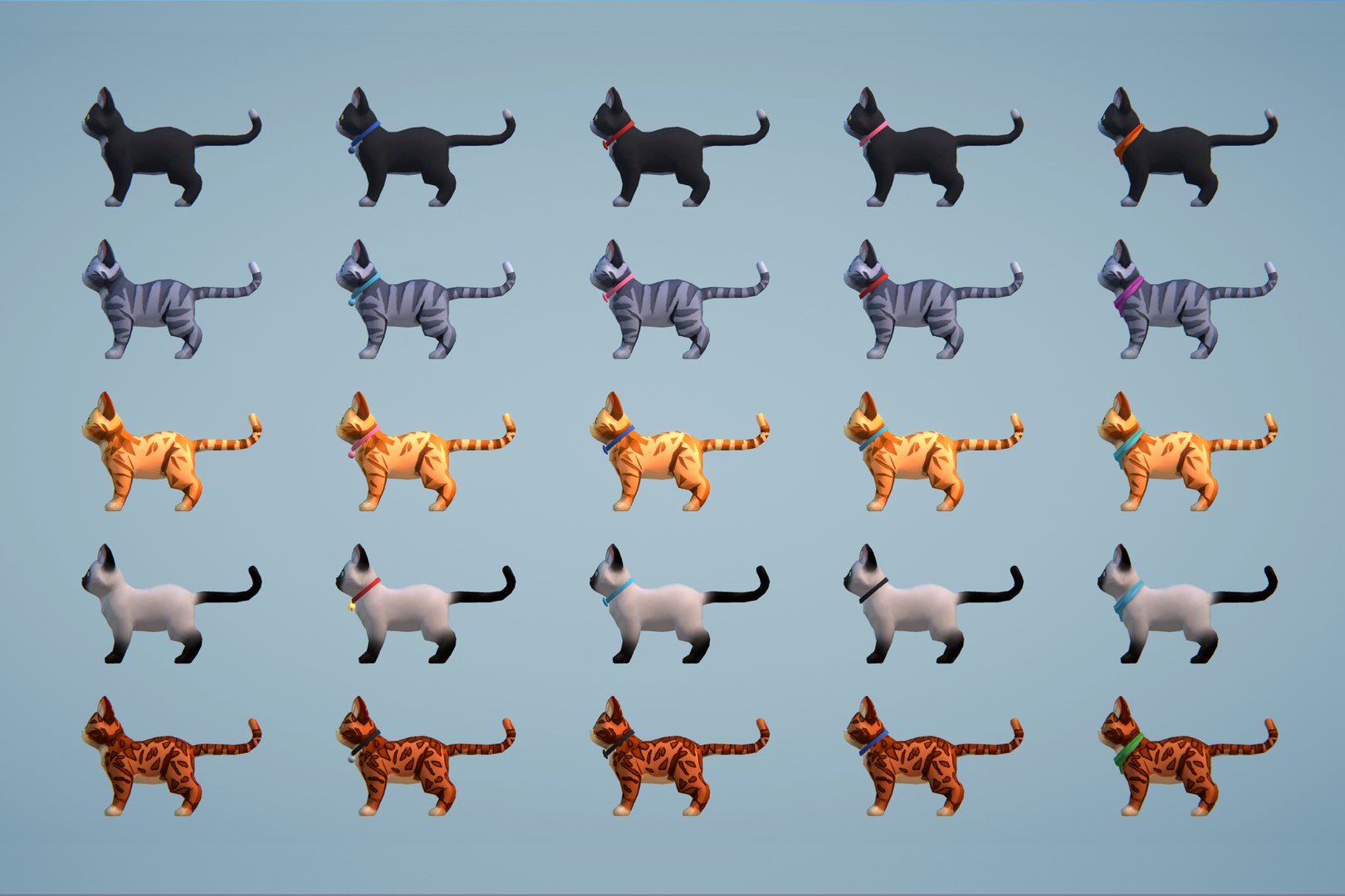 Stylized Cats Pack 3D Model - TurboSquid 2424236