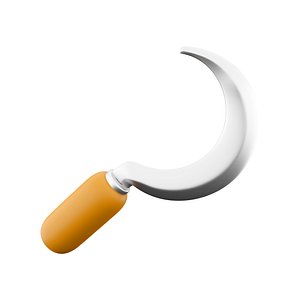 3D scythe icon