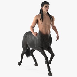 3D model Long Haired Male Centaur Walking Pose