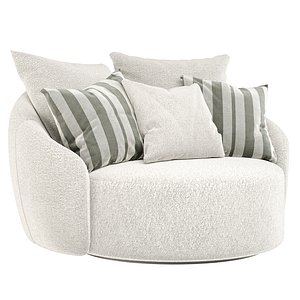 Globe poltrono girevole sofa by Flex team  white model