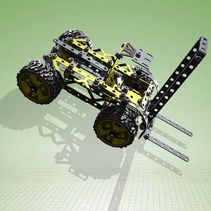 meccano forklift complete kit 3d model