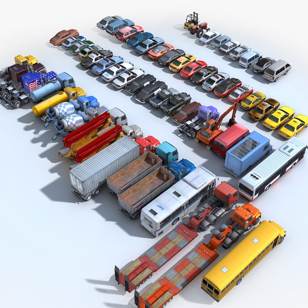 3D 60 urban cars vehicles model - TurboSquid 1192514