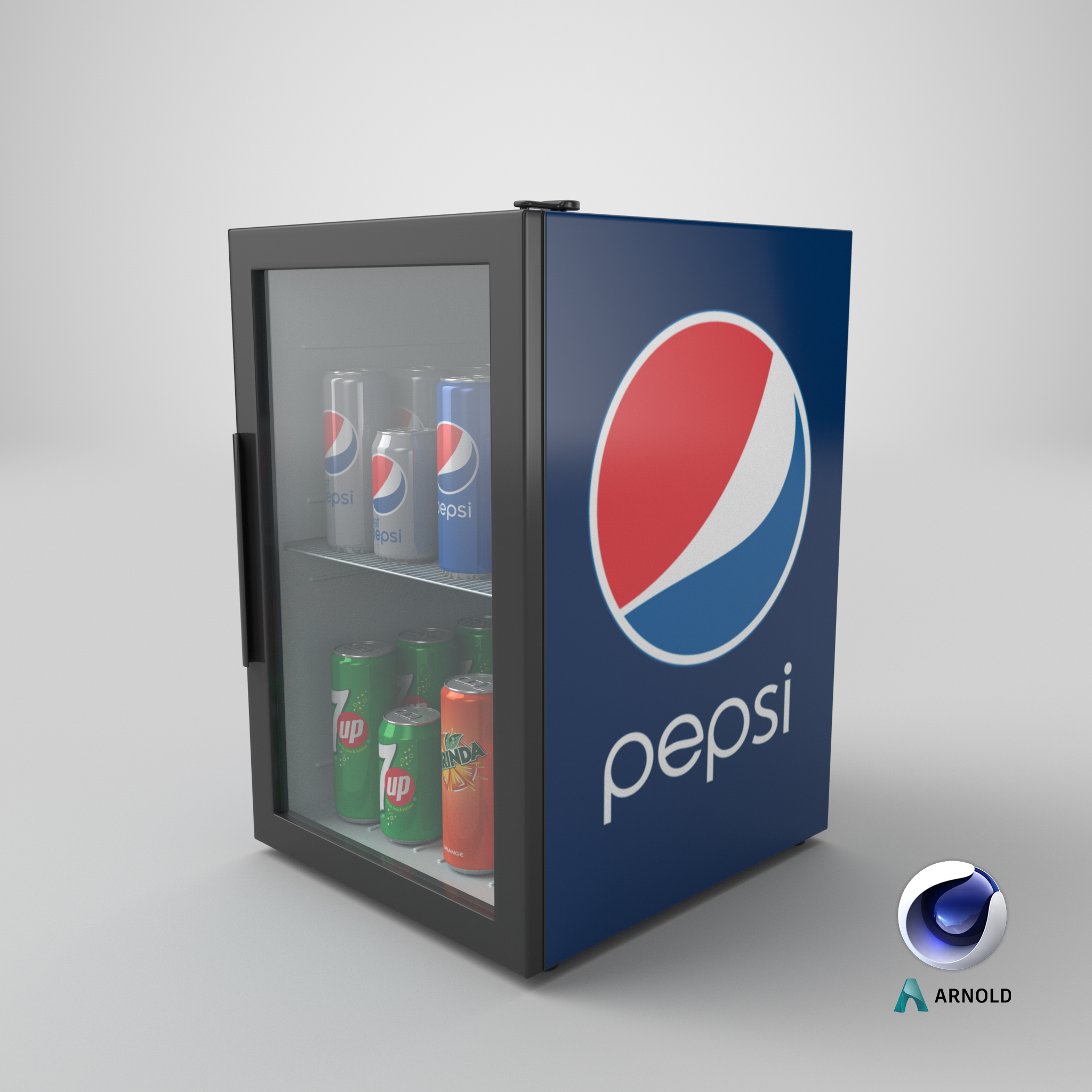 Pepsi refrigerator mini 3D model TurboSquid 1675880