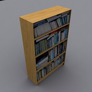 3d book shelf