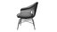 Sillón moderno de madera con asiento de tela y patas de metal (modelo 3D)