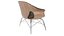 Sillón moderno de madera con asiento de tela y patas de metal (modelo 3D)