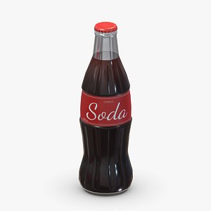 Supermarket Soda Drink Bottle 04 Low Poly PBR Realistic 3D
