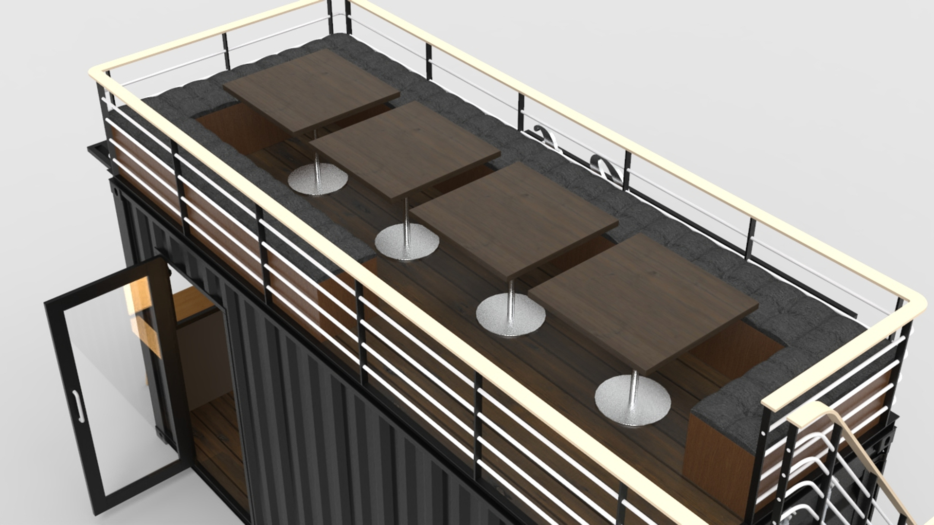 Shipping Container Cafe Design 3D Model - TurboSquid 1622730