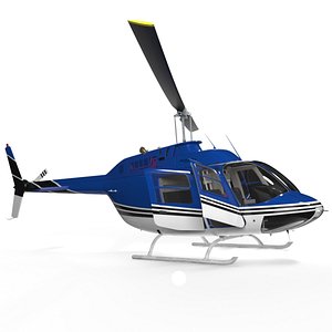 Bell 206B5 JetRanger Helicopter Rigged for Maya