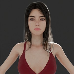 3D Julie Realistic Female Character Fully Rigged 488 Shape Keys Game Ready Blender