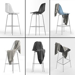 molded plastic barstool dshbx: 3D model