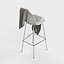 Tabouret en plastique moulé DSHBX: Charles & Ray Eames avec nappe pour la visualisation intérieure