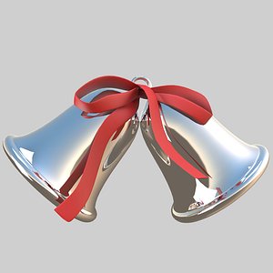 Christmas Bells Silver 3D