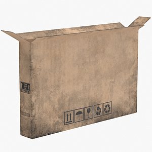 Cardboard Box 7 Worn Open