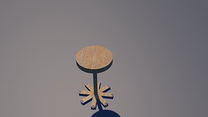 wooden taktoka table 3D model