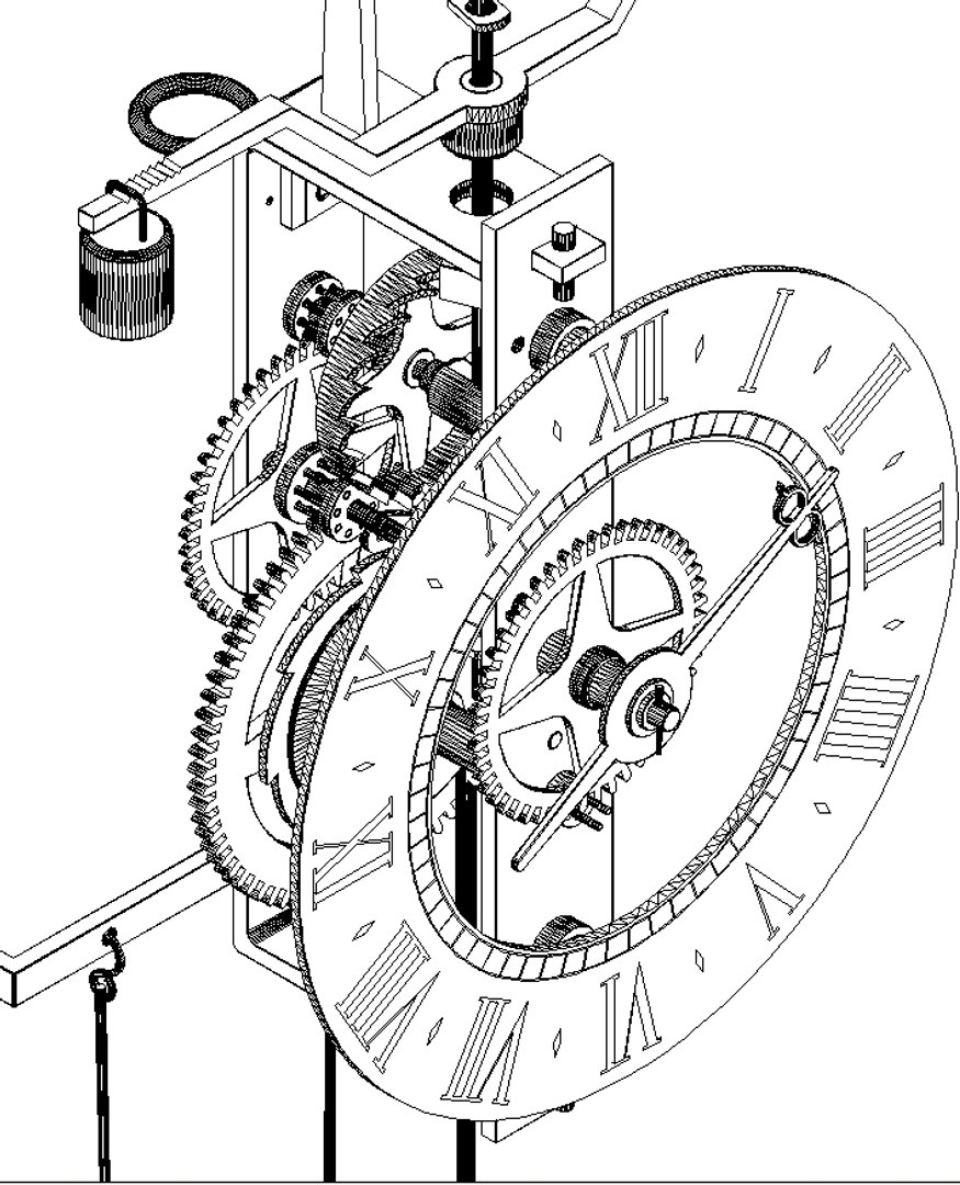 3d 16th Century Clock Model