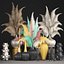 Decor with dry flowers Phragmites