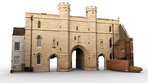 medieval gatehouse 3D model