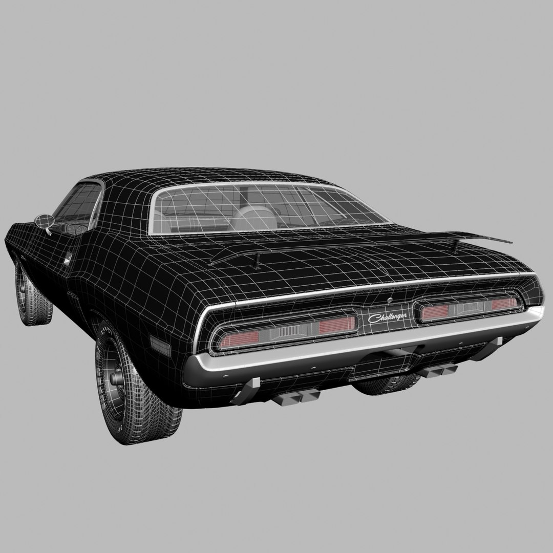 3d Dodge Challenger 1971