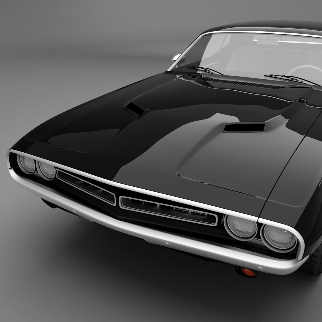 3d Dodge Challenger 1971
