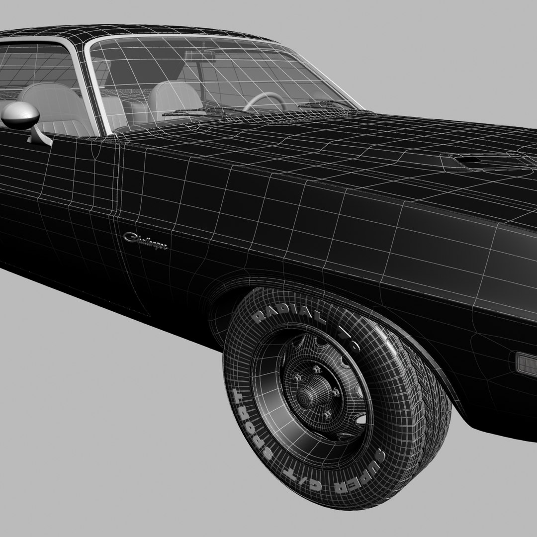 3d Dodge Challenger 1971