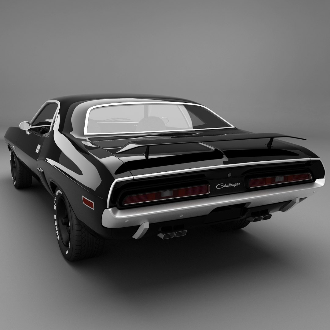 3d Dodge Challenger 1971