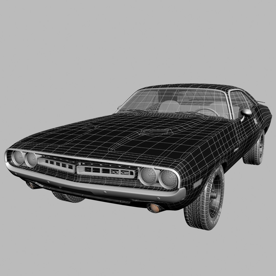 3d Dodge Challenger 1971