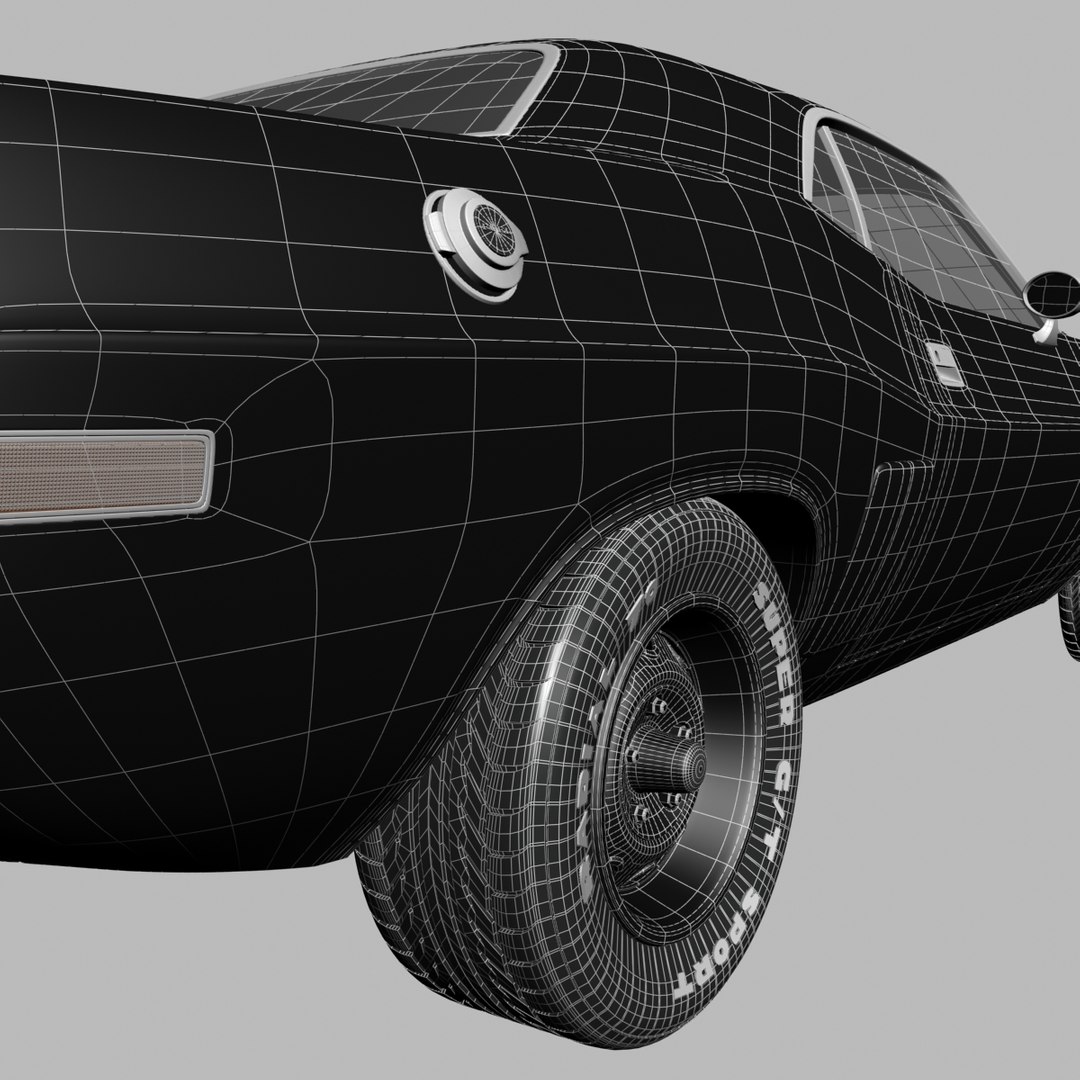 3d Dodge Challenger 1971