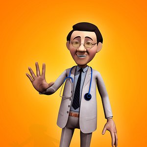 3d model cartoon doctor