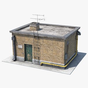 3D Roof Entrance Dilapidated