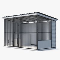 Dog Kennel with Roof White