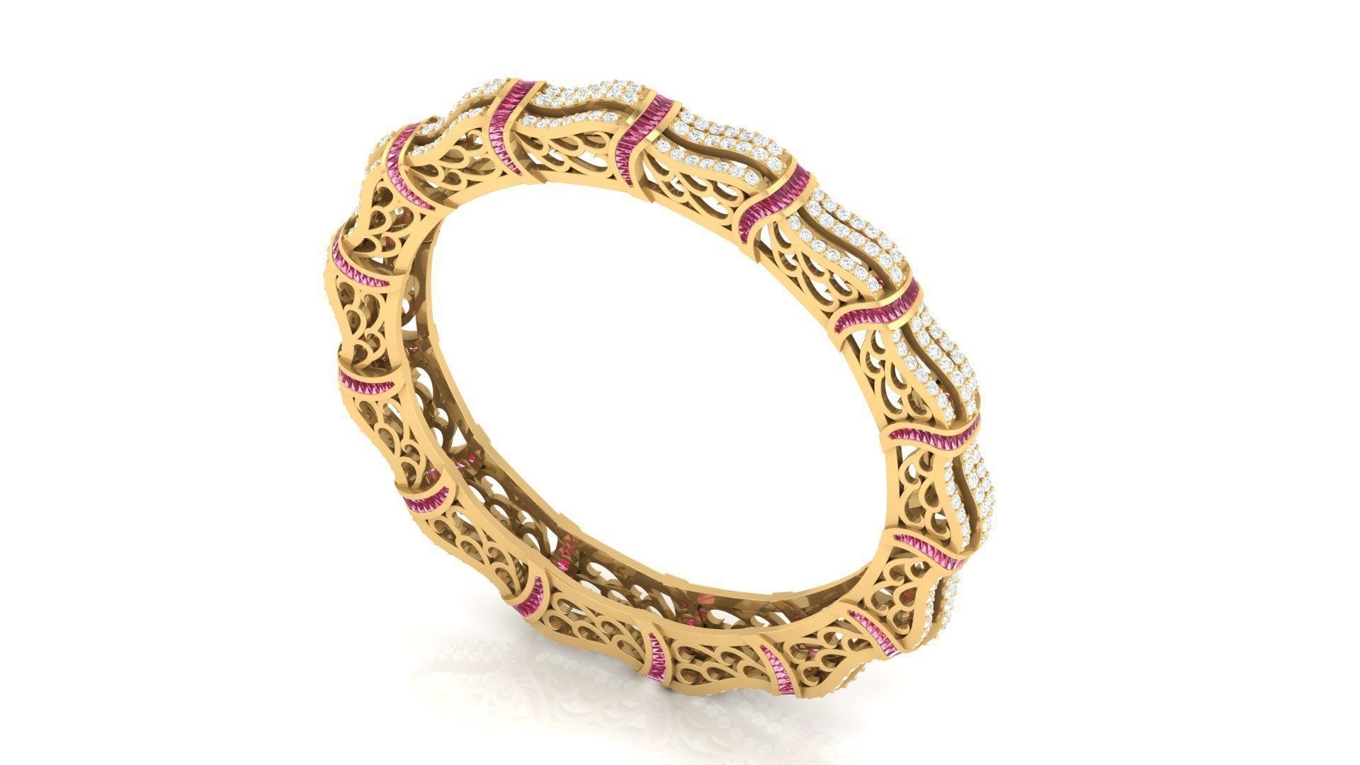 3D beautiful stylish diamond bangles model - TurboSquid 1271513