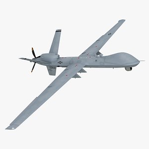 Unmanned Aerial Vehicle MQ-9 Reaper Drone Rigged for Maya 3D model