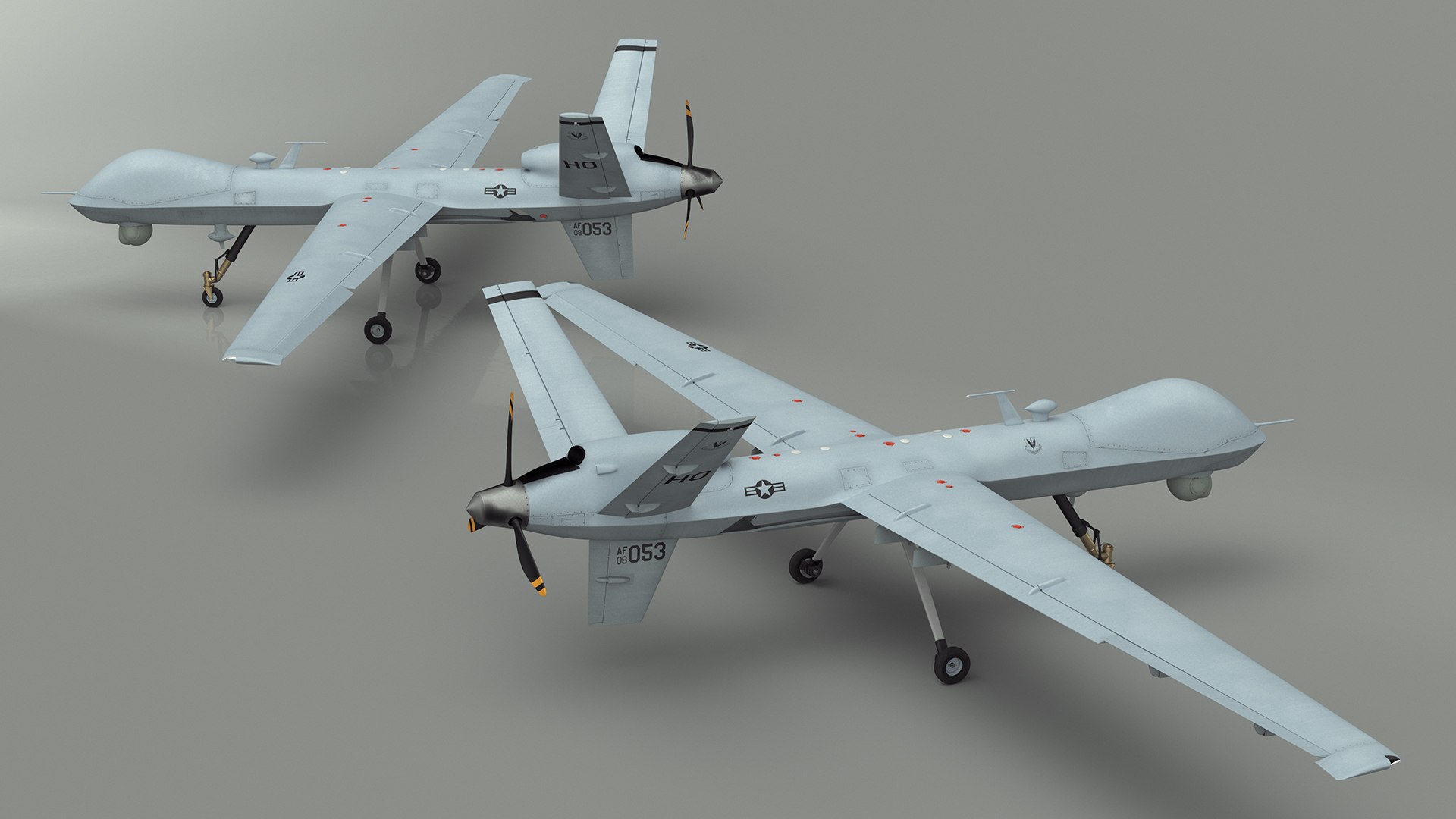 Unmanned Aerial Vehicle MQ-9 Reaper Drone Rigged for Maya 3D model https://p.turbosquid.com/ts-thumb/re/swJa4U/Ef/unmannedaerialvehiclemq9reaperdroneriggedformayavray3dmodel015/jpg/1723099748/1920x1080/fit_q87/878462b036793eb076d605bd6b53e302a25f2d37/unmannedaerialvehiclemq9reaperdroneriggedformayavray3dmodel015.jpg