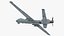 Unbemanntes Luftfahrzeug MQ-9 Reaper Drone für Maya ausgerüstet