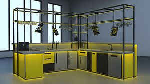 bar highschool high-tech 3D