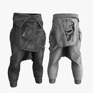 3D Trousers Jeans 2 Colors