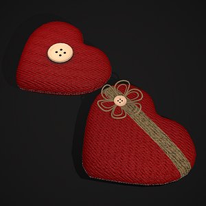 Wrapped Heart Gift 3D model