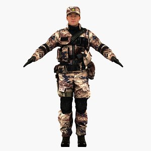 pla chinese soldier 3D model