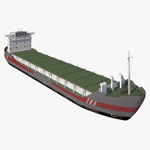 3D Cargo tanker ship Low-poly ap