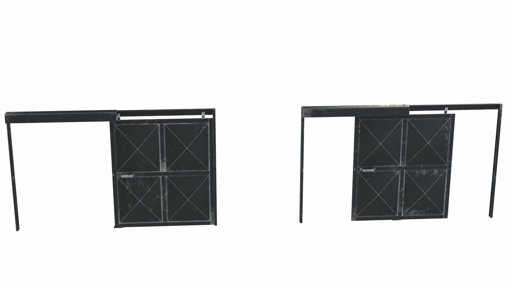 3D Metal Sliding Door TurboSquid 2045080