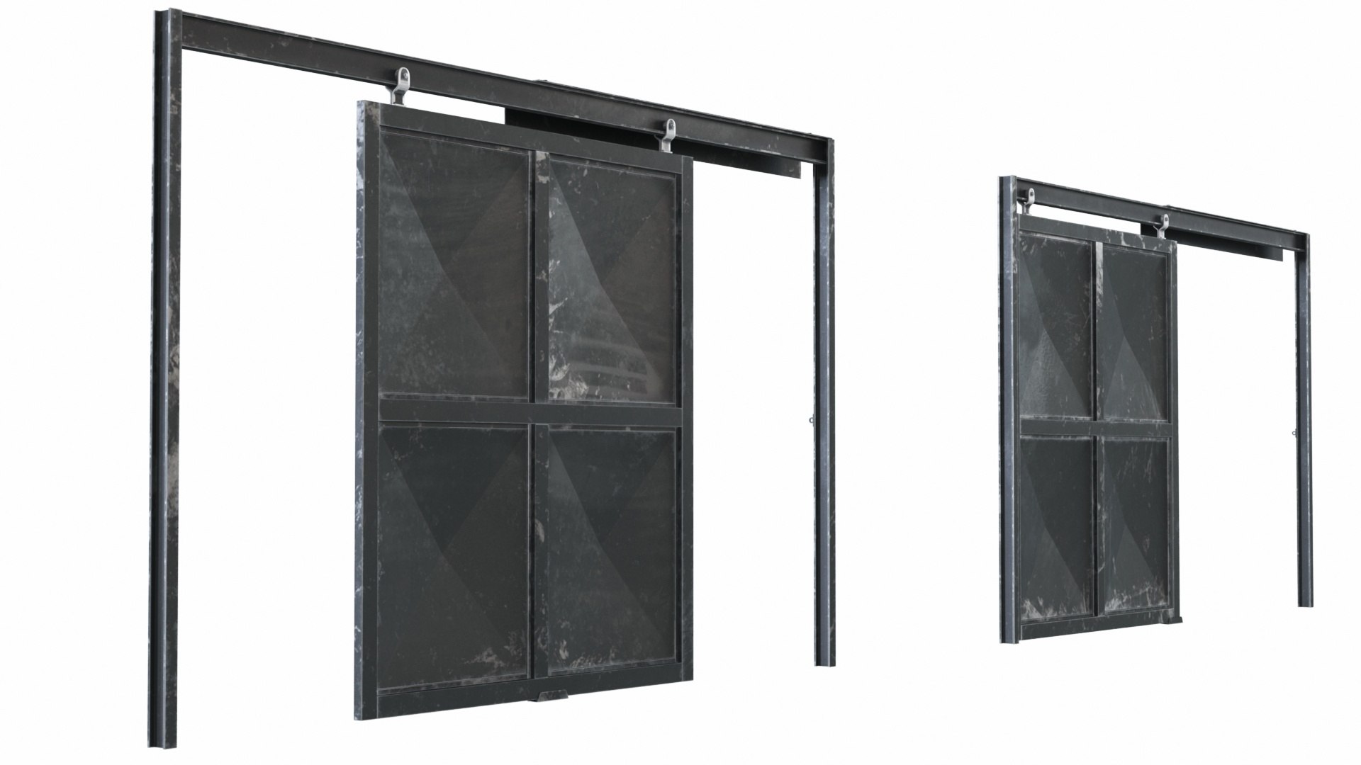 3D Metal Sliding Door TurboSquid 2045080