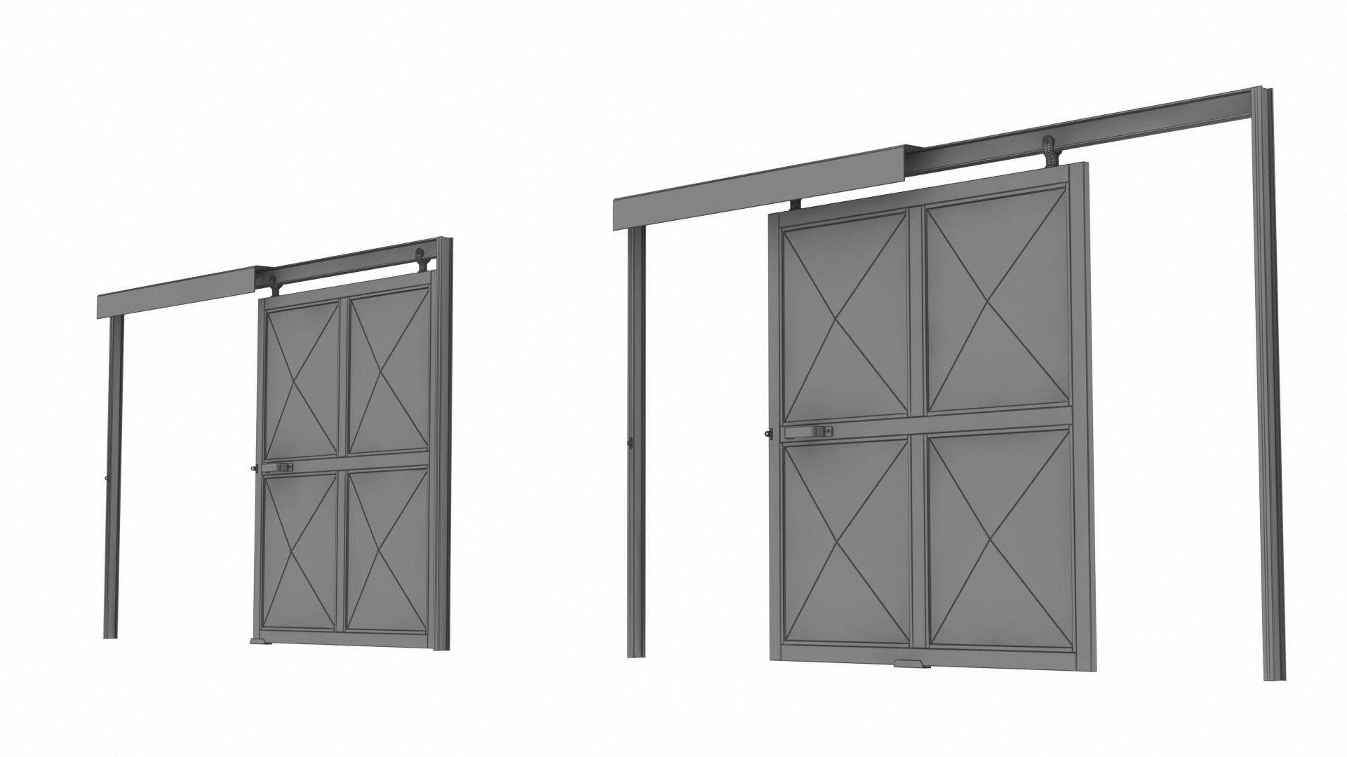 3D Metal Sliding Door TurboSquid 2045080